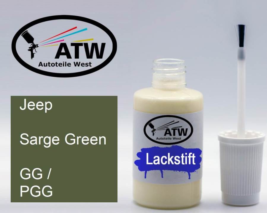 Jeep, Sarge Green, GG / PGG: 20ml Lackstift, von ATW Autoteile West.